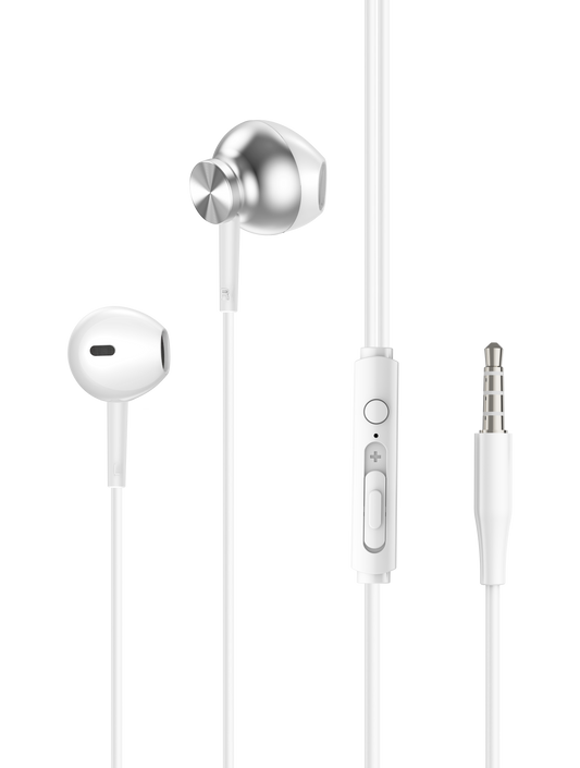 Audífonos con cable Solohour W02 metálicos semi in-ear