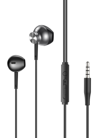 Audífonos con cable Solohour W02 metálicos semi in-ear
