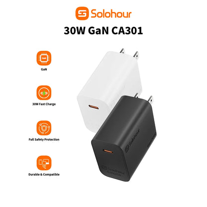 Cargador Rápido Solohour GaN 30W USB-C