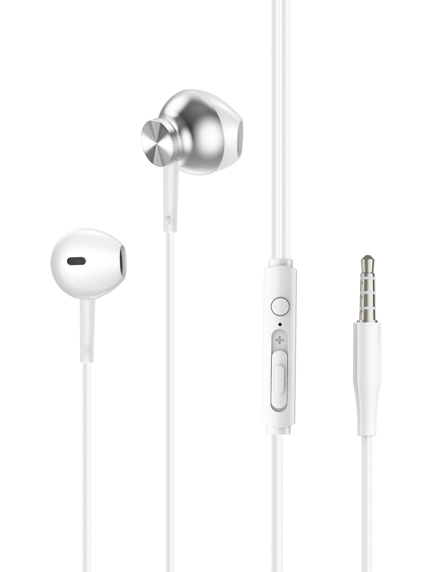 Audífonos con cable Solohour W02 metálicos semi in-ear