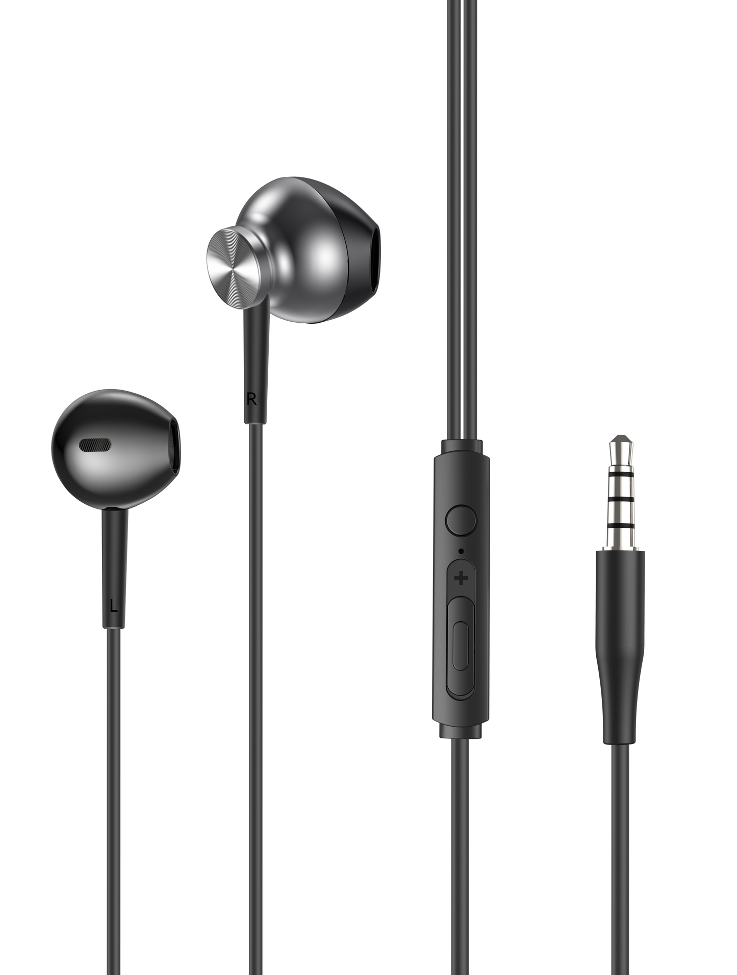 Audífonos con cable Solohour W02 metálicos semi in-ear