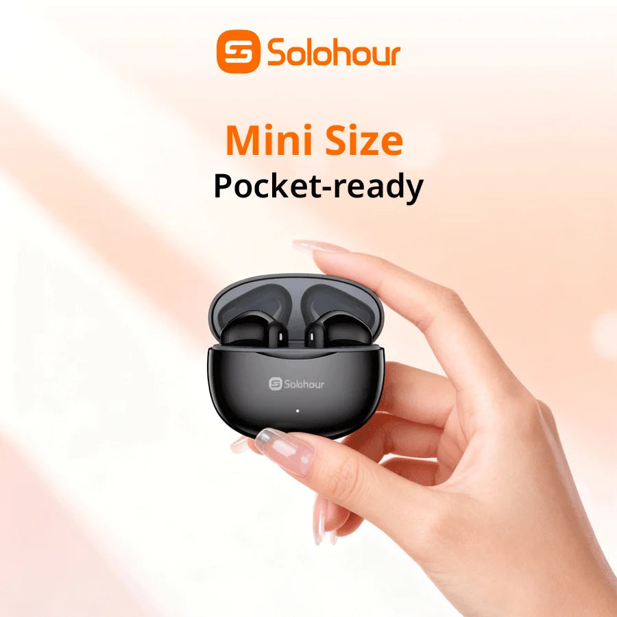 Audífonos Bluetooth TWS Solohour ST9 semi in-ear, mini y portátiles