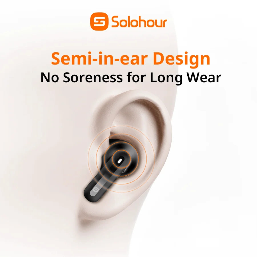 Audífonos Bluetooth TWS Solohour ST9 semi in-ear, mini y portátiles