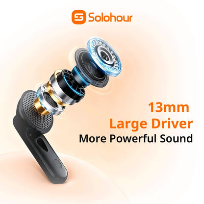 Audífonos Bluetooth TWS Solohour ST9 semi in-ear, mini y portátiles