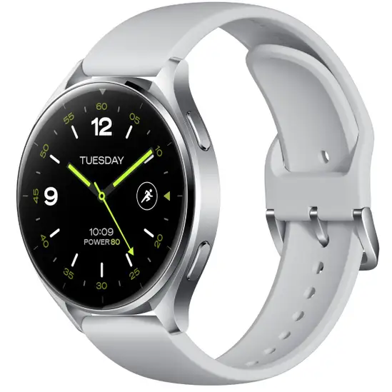 Xiaomi Watch 2 Sliver Case With Gray TPU Strap