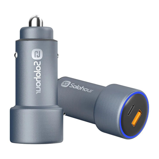 Cargador Solohour de Auto 48W USB-A + USB-C CAR1 + Cable USB-C 1m